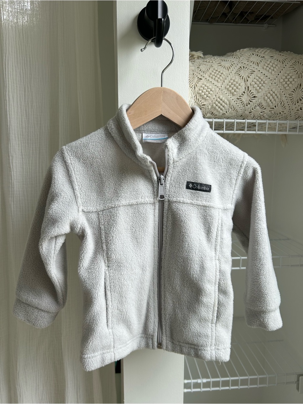 Columbia Light Gray Fleece Jacket for Kids